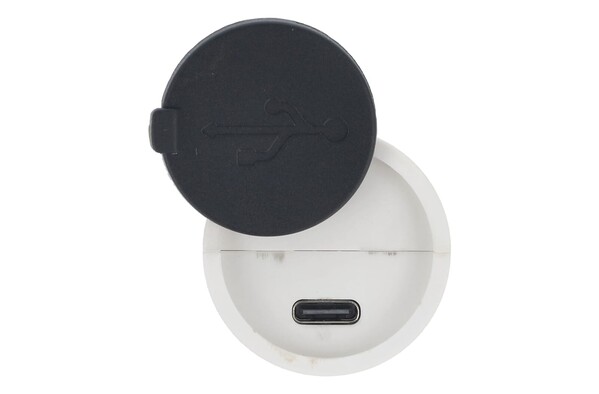 Lampe de poche LED rechargeable 10 W avec fonction zoom 300 lm - Blanc