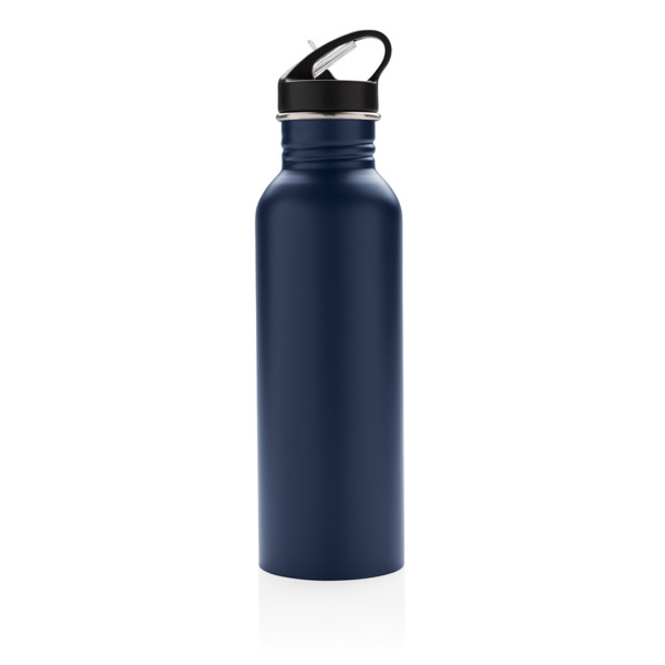 Bouteille Deluxe sport en acier - Bleu Marine