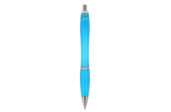 Ball pen Hawaii transparent Ocean Bound Plastic - Transparent / Light Blue