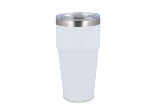 T-ceramic soft touch car mug 500ml - White