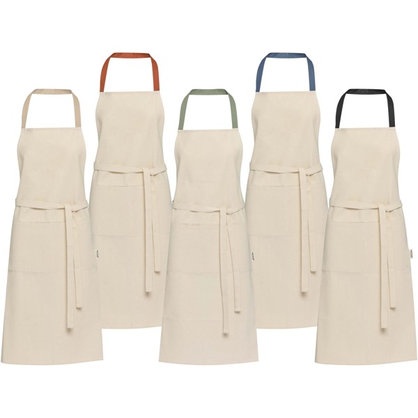 Nia 200 g/m² recycled cotton apron - Solid Black