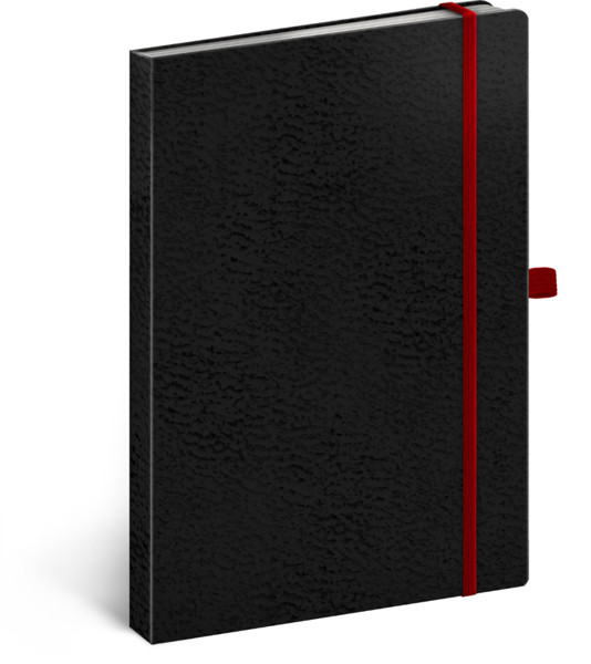 Notique Notes Vivella Classic Černý/Červený, Tečkovaný, 15 x 21 cm