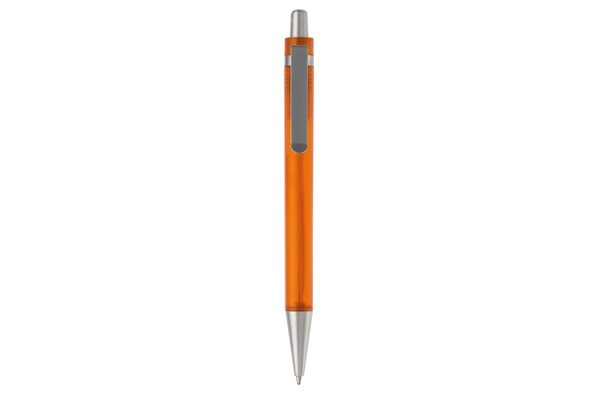 Ball pen Antarctica metal clip - Ecru / Orange
