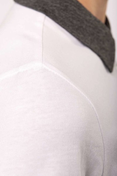 Ženska dvobojna polo majica od džerseja - Bijela / Navy / XL