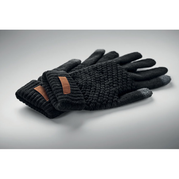 Takai gloves RPET, smartphone compatible - Black