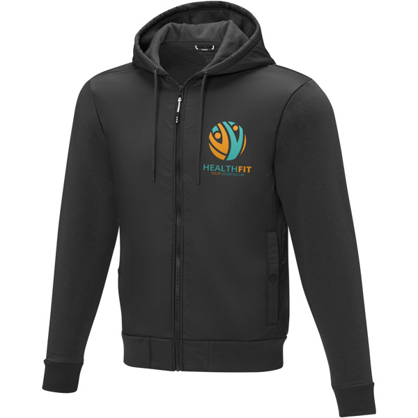 Darnell men's hybrid jacket - Solid Black / L