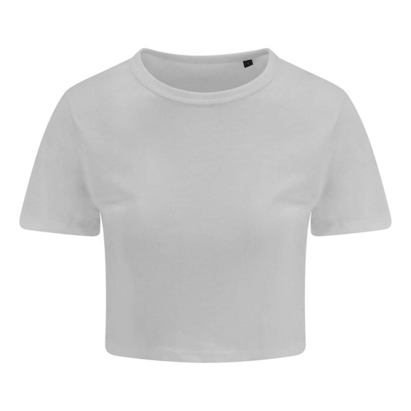Women's Tri-Blend Cropped T - Solid White / L