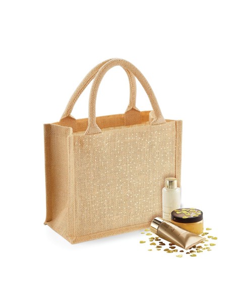 Shimmer Jute Mini Gift Bag