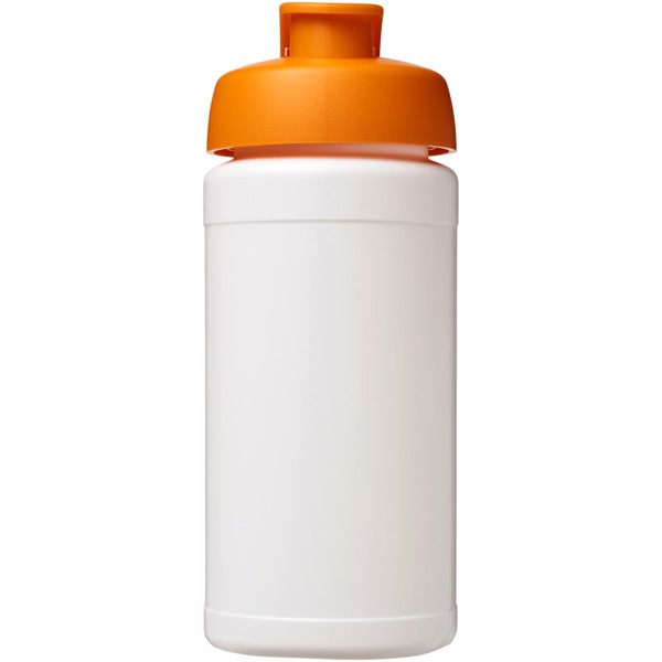 Bidon Baseline® Plus o pojemności 500 ml z wieczkiem zaciskowym - Biały / Pomarańczowy