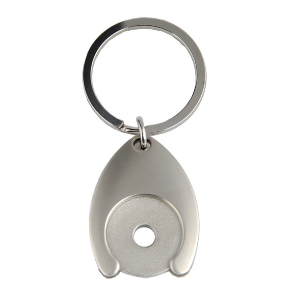 Disc token metal keyring - Silver