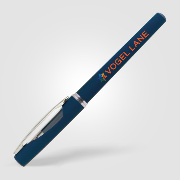 Stylo Gel Presley Softy - Bleu / Jet d’encre 4 couleurs