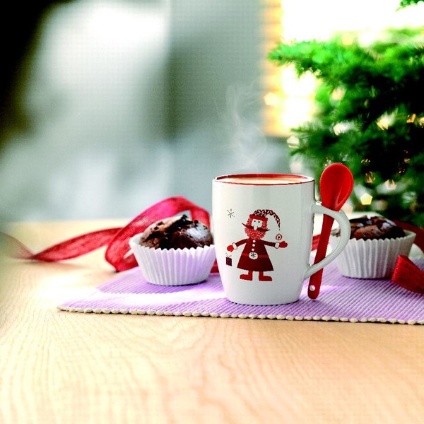 Mug with spoon 250ml Claus
