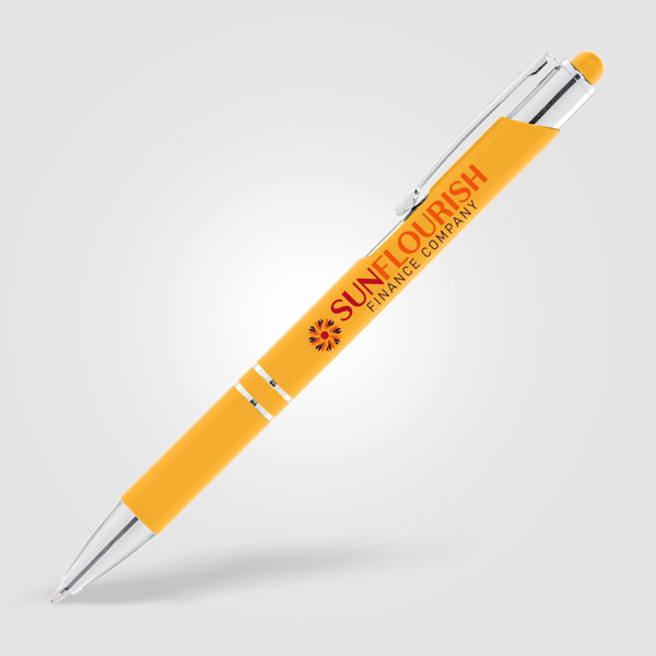 Stylo Crosby Softy Stylet Coté Clip - Jaune / Laser