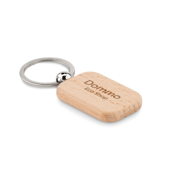 Rectangular wooden key ring Poty Wood