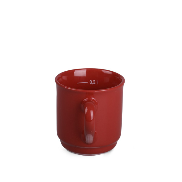 Keramična skodelica Claus Plus, 200 ml - Rdeča