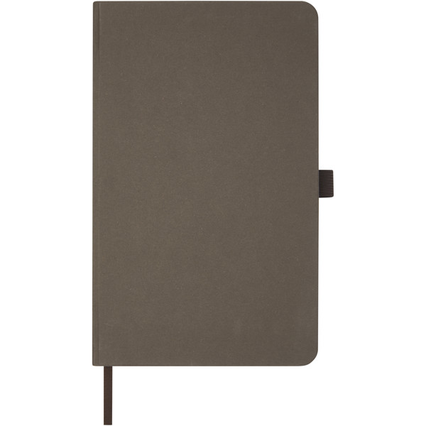 Fabianna crush paper hard cover notebook - Coffee Brown