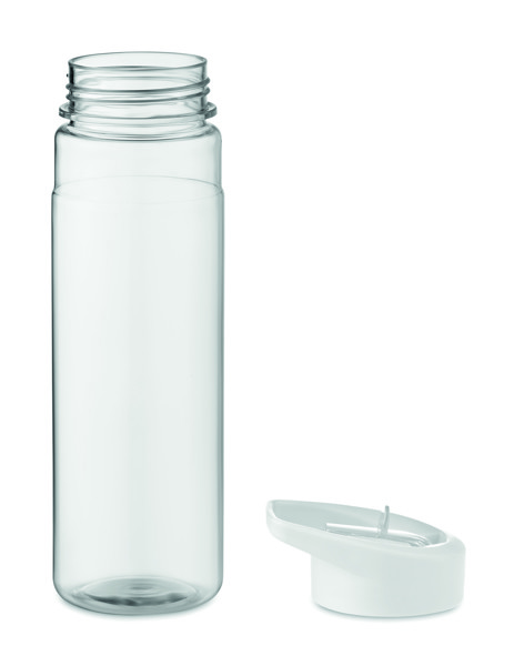 Alabama športna steklenica RPET, 650 ml, PP preklopni pokrov - Bela