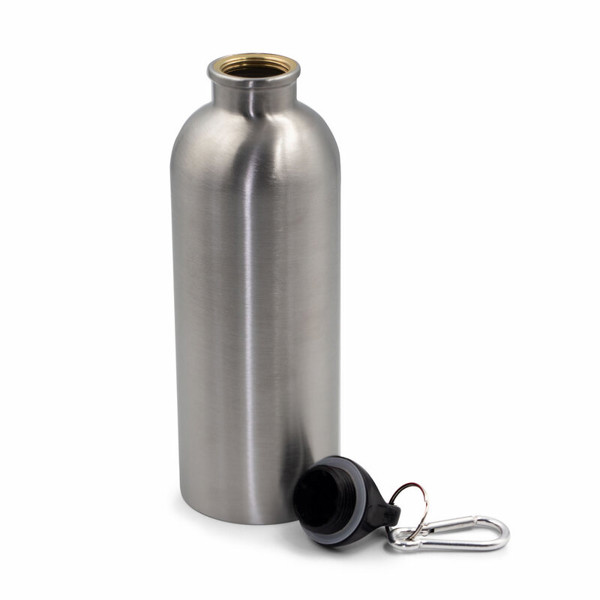 Sports bottle 500 ml with carabiner clip | Brenda - silver
