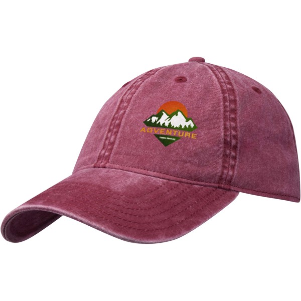 Grafton 6 panel 270 g/m² washed cap - Burgundy