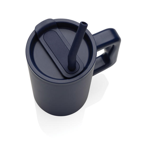 Mug Cube 800ml en acier recyclé certifiée RCS - Bleu Marine