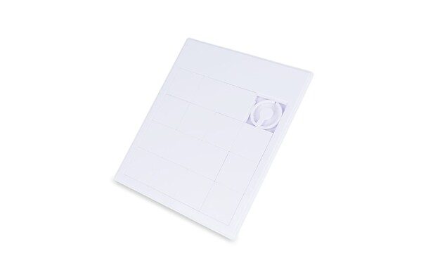 Large sliding puzzle of recycled ma