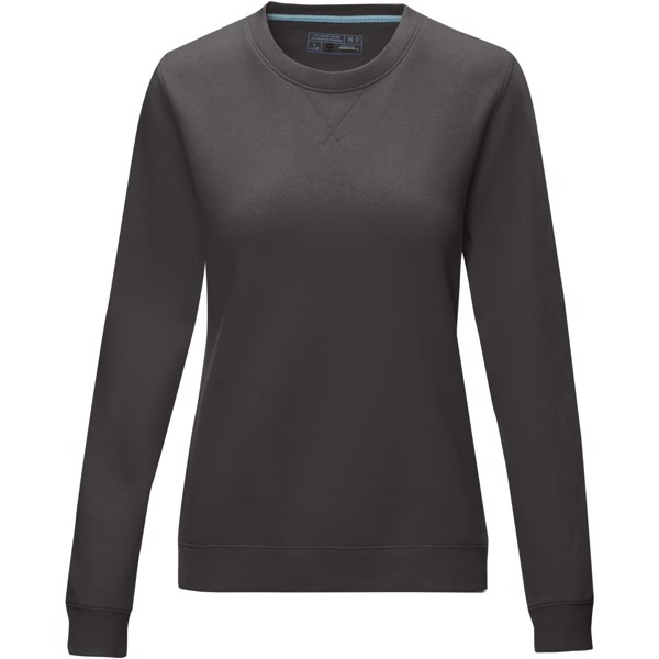 Jasper women’s organic recycled crewneck sweater - Bouřková šeď / M