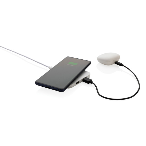 Xd Collection brezžični polnilnik 10W, dvojni USB - Bela