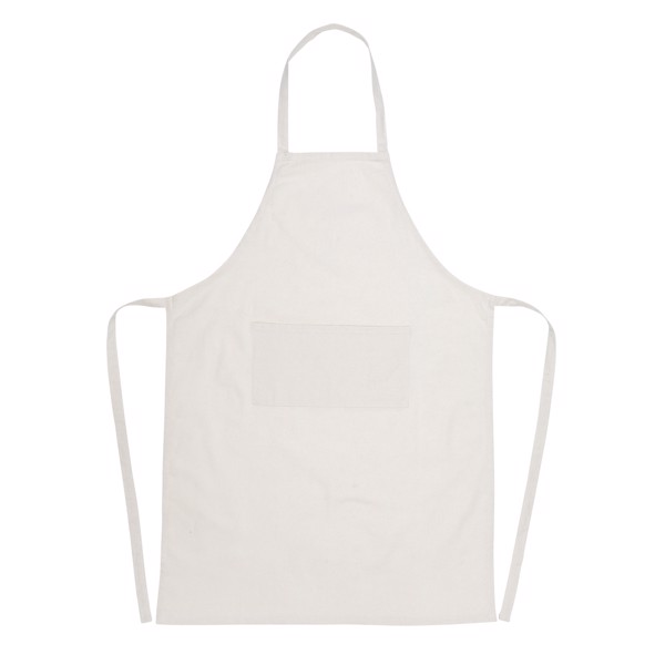 Impact AWARE™ Recycled cotton apron 180gr - White