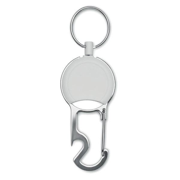 Retractable badge holder set Pulric - White