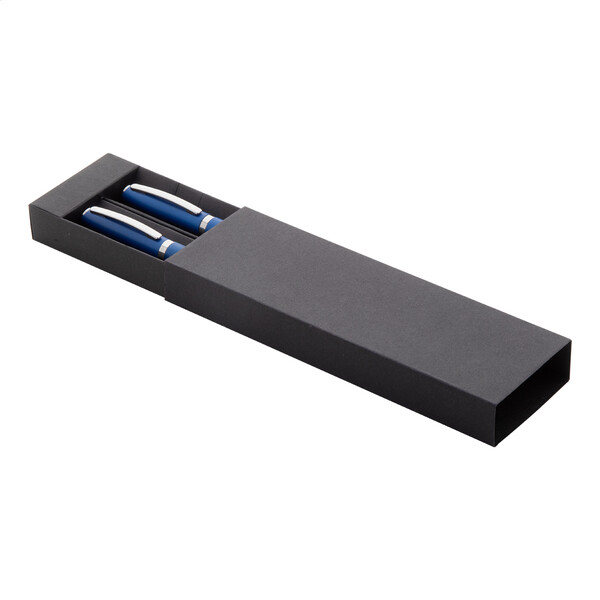 Parure stylo métal Redivi - Bleu