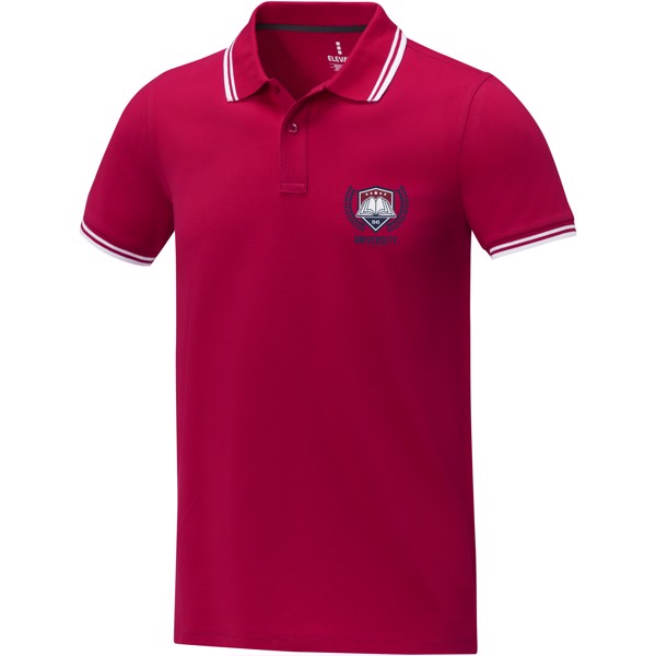Polo tipping Amarago manches courtes homme - Rouge / M