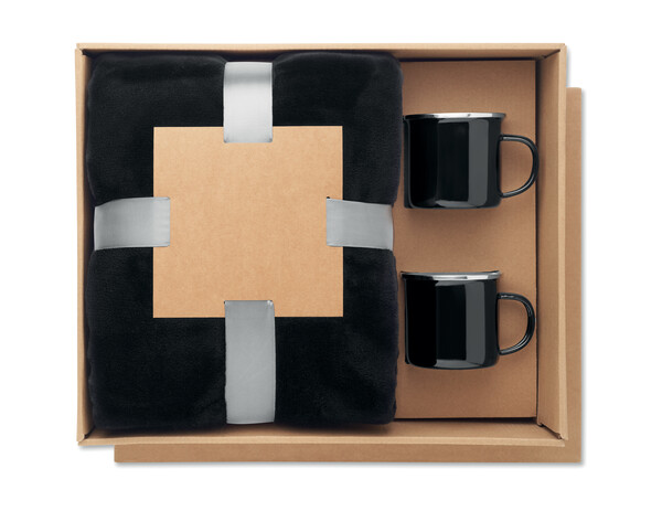 Fleece blanket & 2 mugs set Agradable