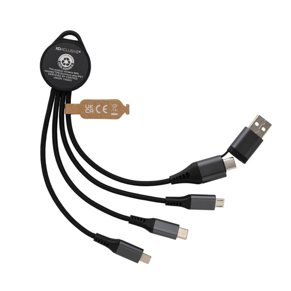 XD - Terra RCS recycled aluminium 6-in-1 charging cable