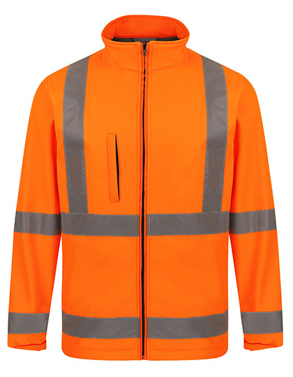 Hi-Vis Safety Softshell Jacket Turku - Signal Orange / 3XL