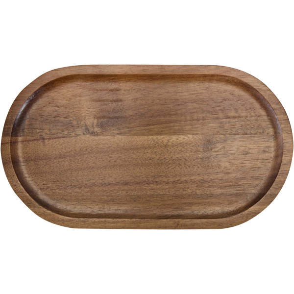 Edge acacia wood serving tray