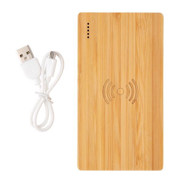 XD - Bamboo 4.000 mAh wireless 5W Powerbank