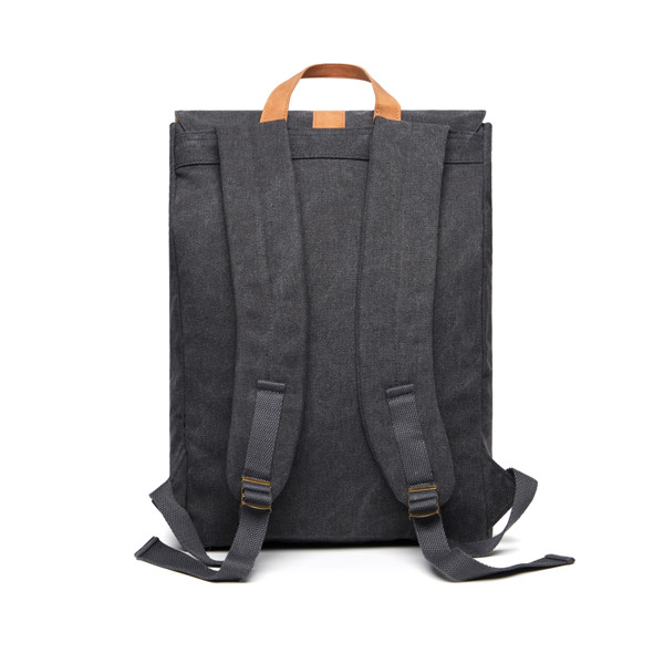 Vinga Bosler backpack recycled canvas, 17 inch laptop - Black