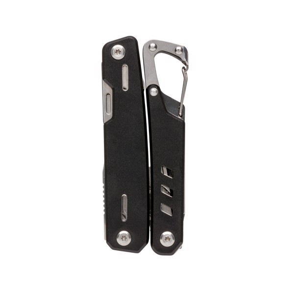 Solid Multitool mit Karabiner - Schwarz