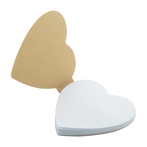 Bloc-notes autocollant personnalisé CreaStick Heart Eco