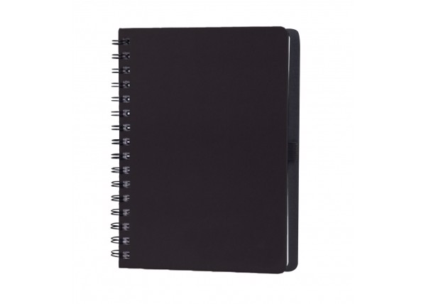 Spiral notebook recycled paper A5 - Black