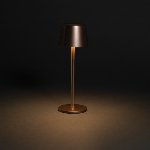Lampe de table rechargeable par USB en plastique RCS Zenic - Bronze