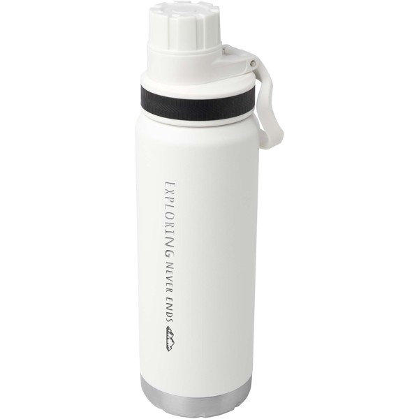 Fortis 700 ml RCS-zertifizierte Kupfer-Vakuum Isolierflasche aus recyceltem Edelstahl (Kohlensäure geeignet) - weiss