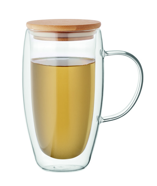 Double wall glass mug 450ml Existing Name