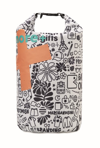 10L recycled polyester (rPET) ripstop dry bag 360° design - Full colour