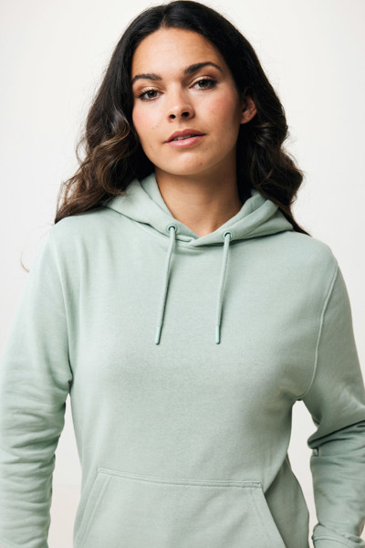 Lehká mikina s kapucí Iqoniq Rila z recykl. bavlny - Iceberg Green / XL
