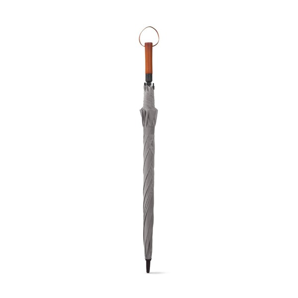 MATEO. Ombrello grande in pongee (30") - Grigio