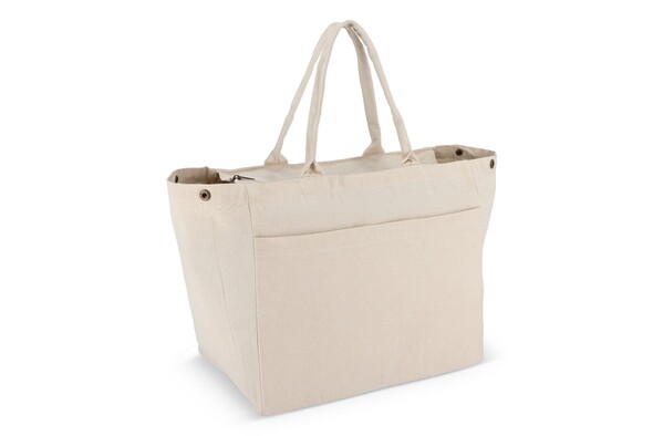 Sac fourre-tout en coton avec fermeture éclair OEKO-TEX® 39 x 24 x 34cm 320g/m².