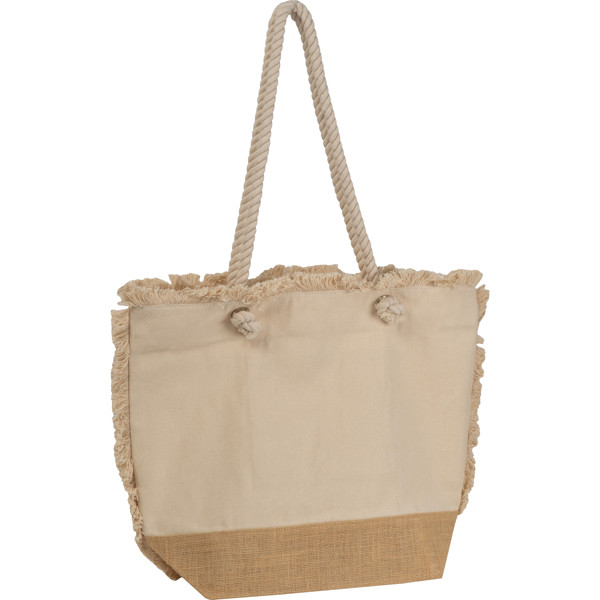 RICARDA Strandtáska juta aljjal - Beige