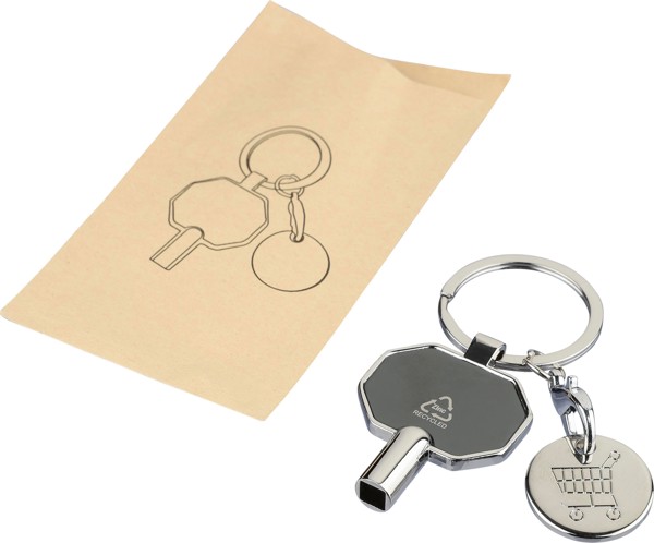 Recycled zinc alloy radiator bleed keychain Mara