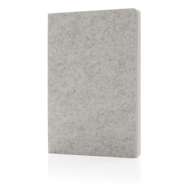 Phrase GRS certified recycled felt A5 notebook - Grey